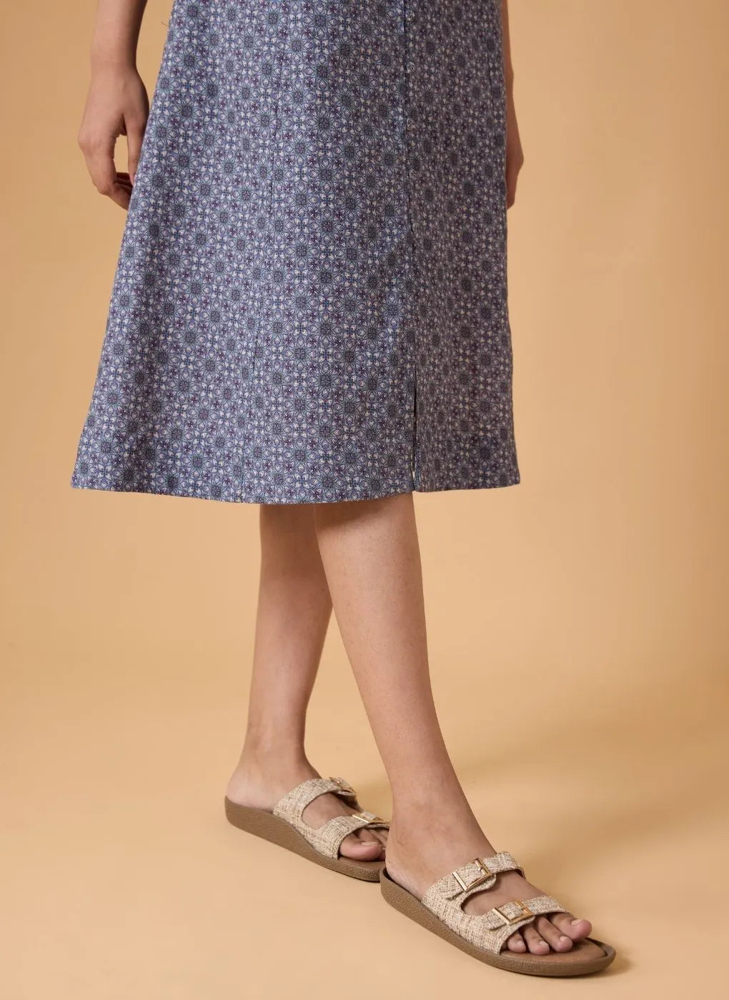 Quiet Line Dress - Indigo Mist