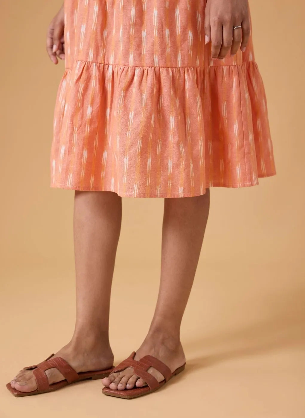 Quiet Motion Dress - Clay Coral