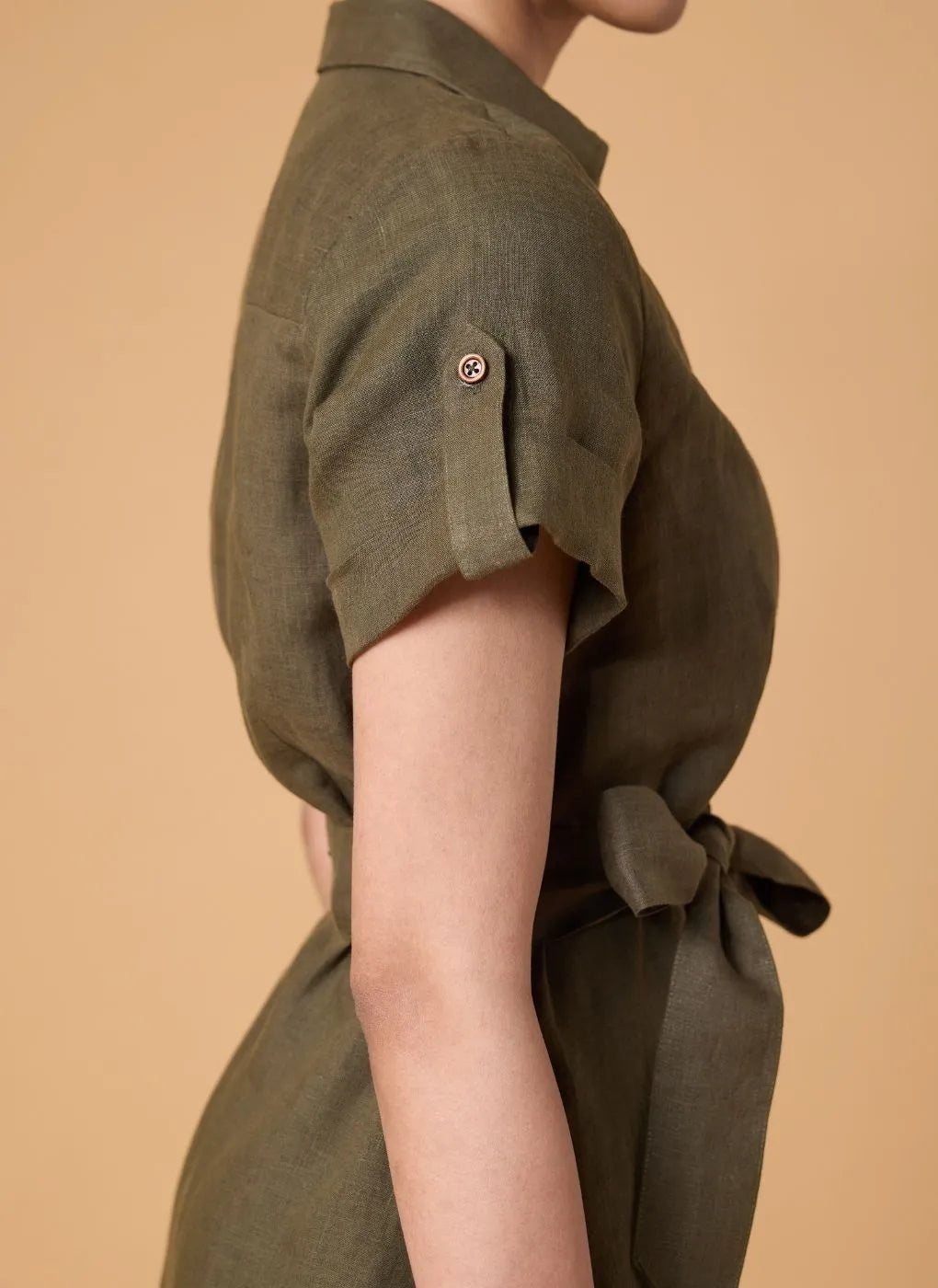 Quiet Structure Dress - Forest Olive