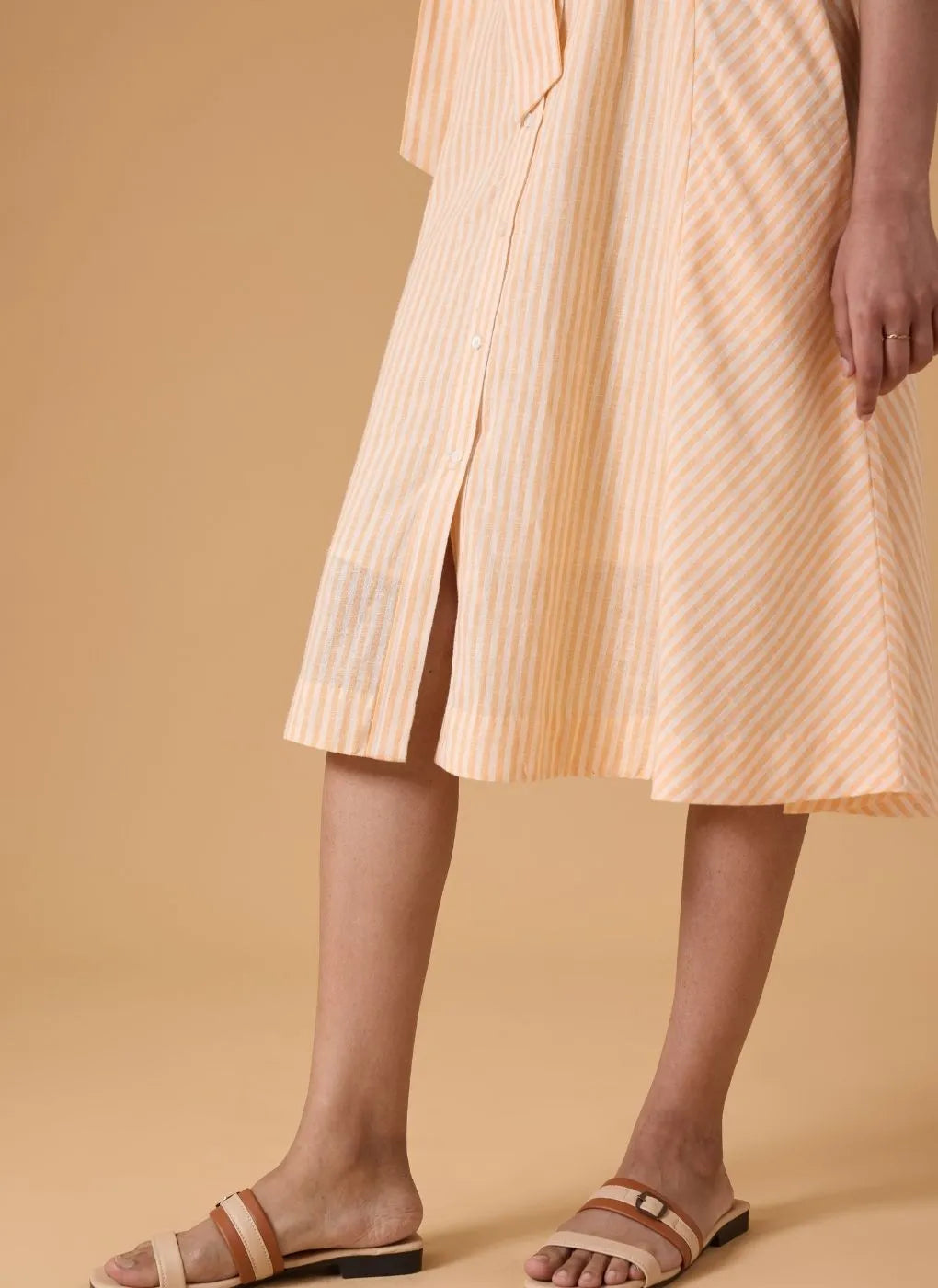 Tide Line Dress - Apricot Mist
