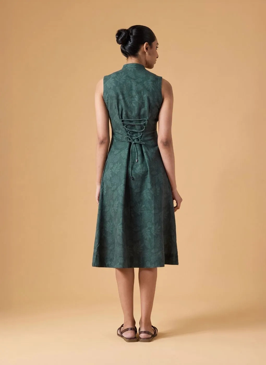 Quiet Line Dress - Forest Slate