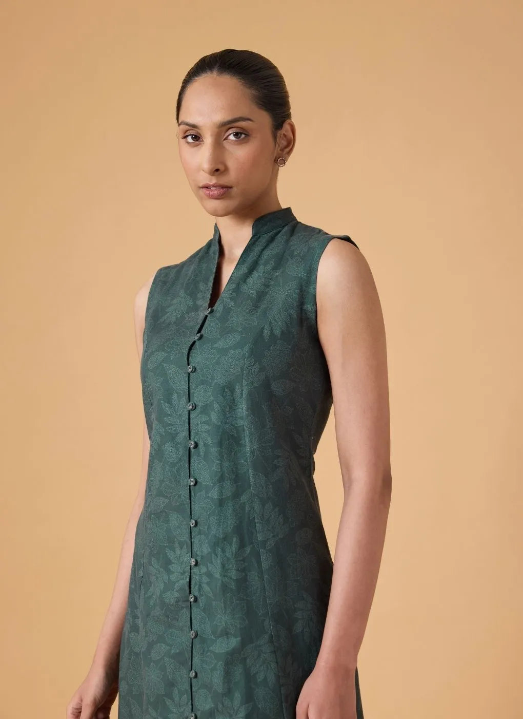 Quiet Line Dress - Forest Slate