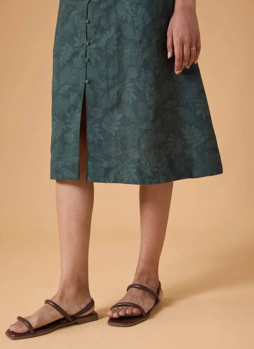 Quiet Line Dress - Forest Slate