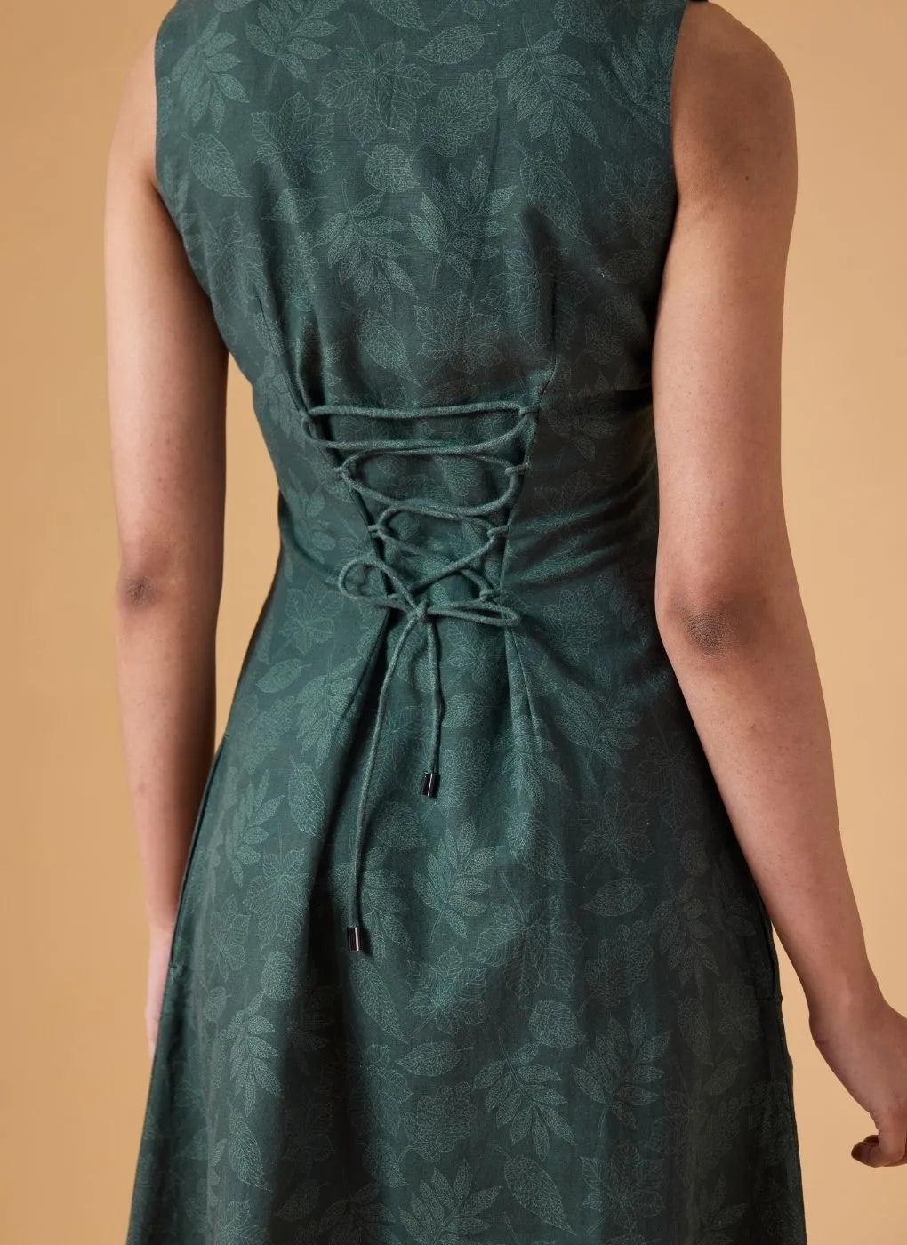 Quiet Line Dress - Forest Slate