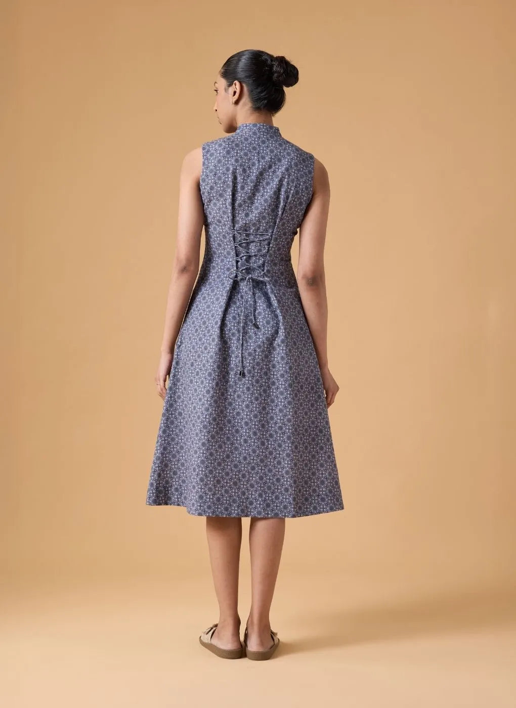 Quiet Line Dress - Indigo Mist