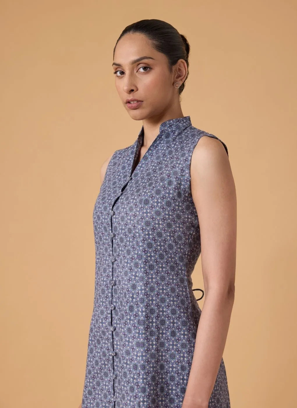 Quiet Line Dress - Indigo Mist