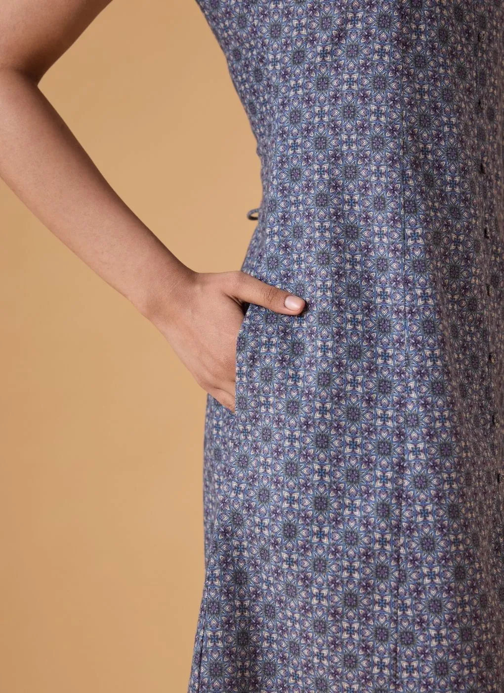 Quiet Line Dress - Indigo Mist