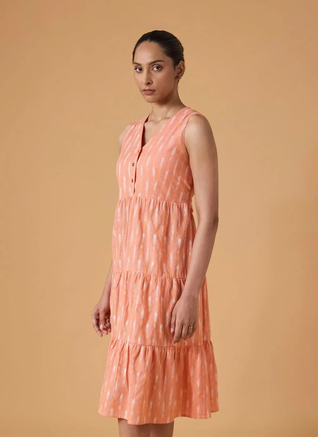 Quiet Motion Dress - Clay Coral