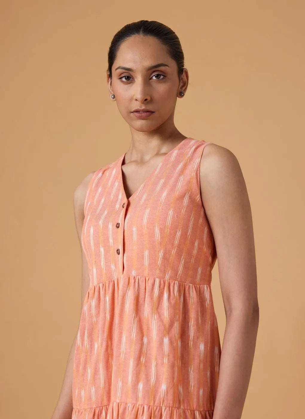 Quiet Motion Dress - Clay Coral