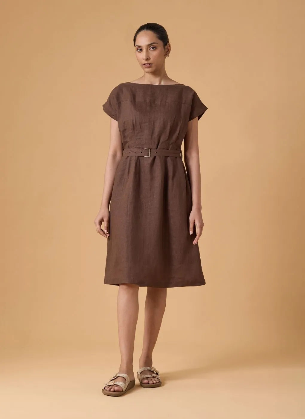 Quiet Shape Dress - Cocoa Earth