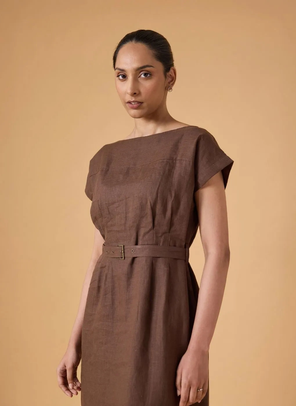 Quiet Shape Dress - Cocoa Earth