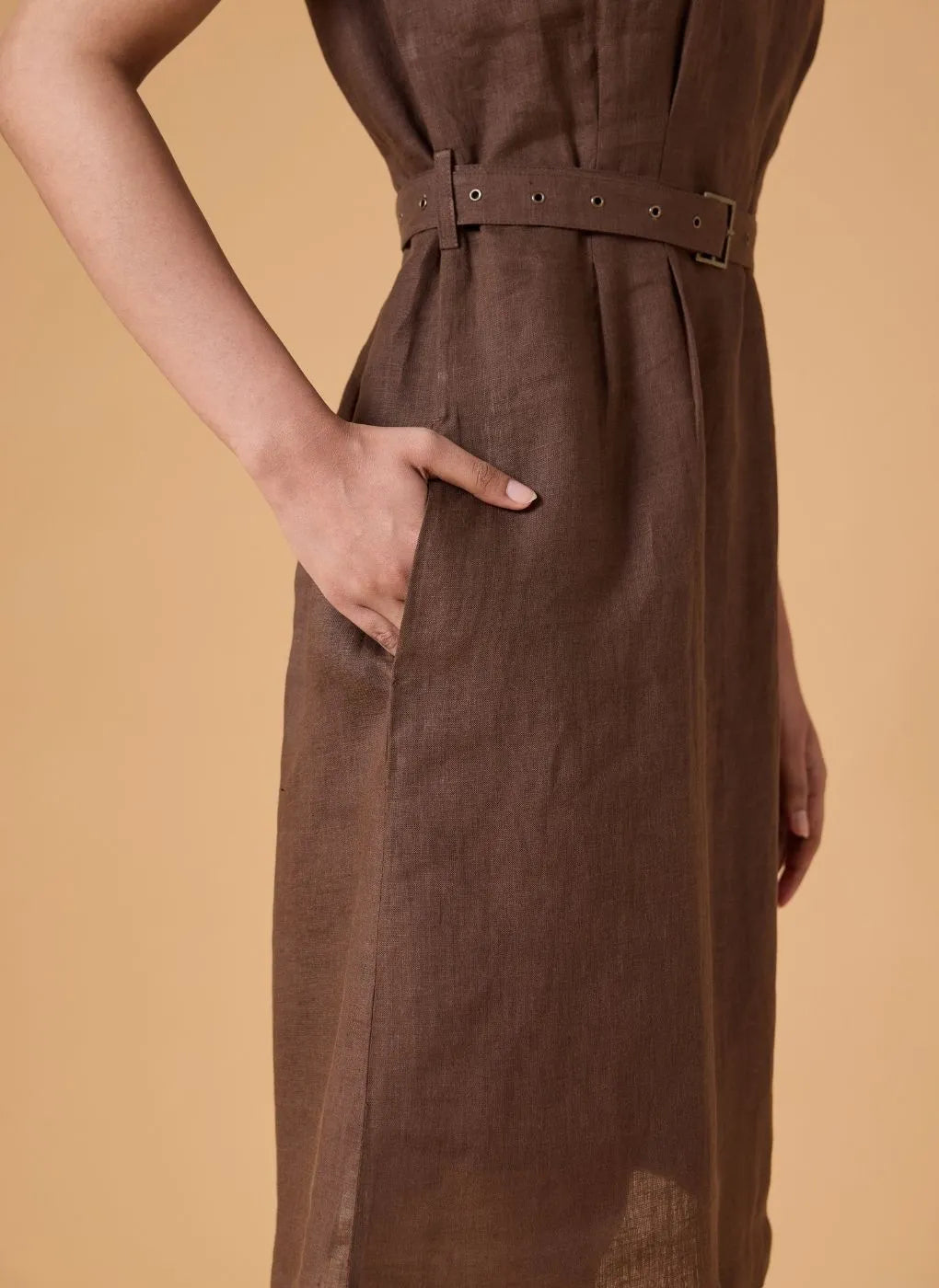 Quiet Shape Dress - Cocoa Earth