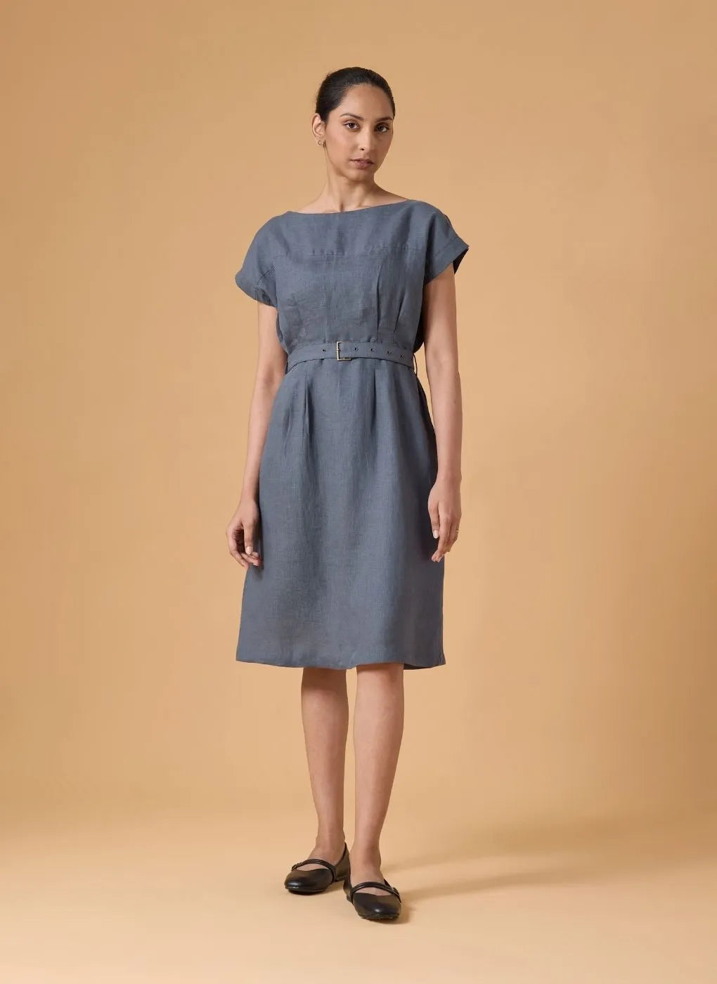 Quiet Shape Dress - Slate Blue