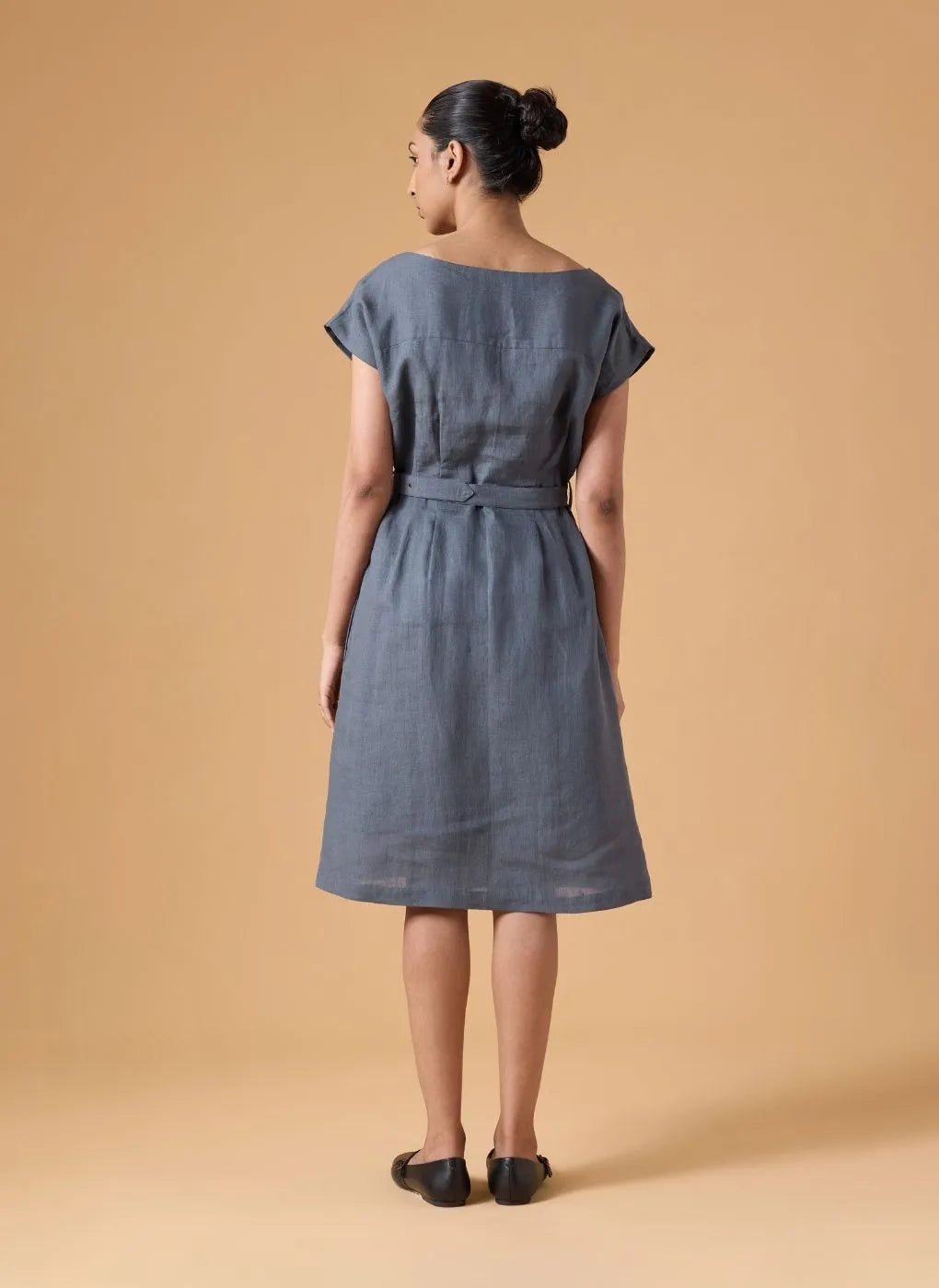 Quiet Shape Dress - Slate Blue