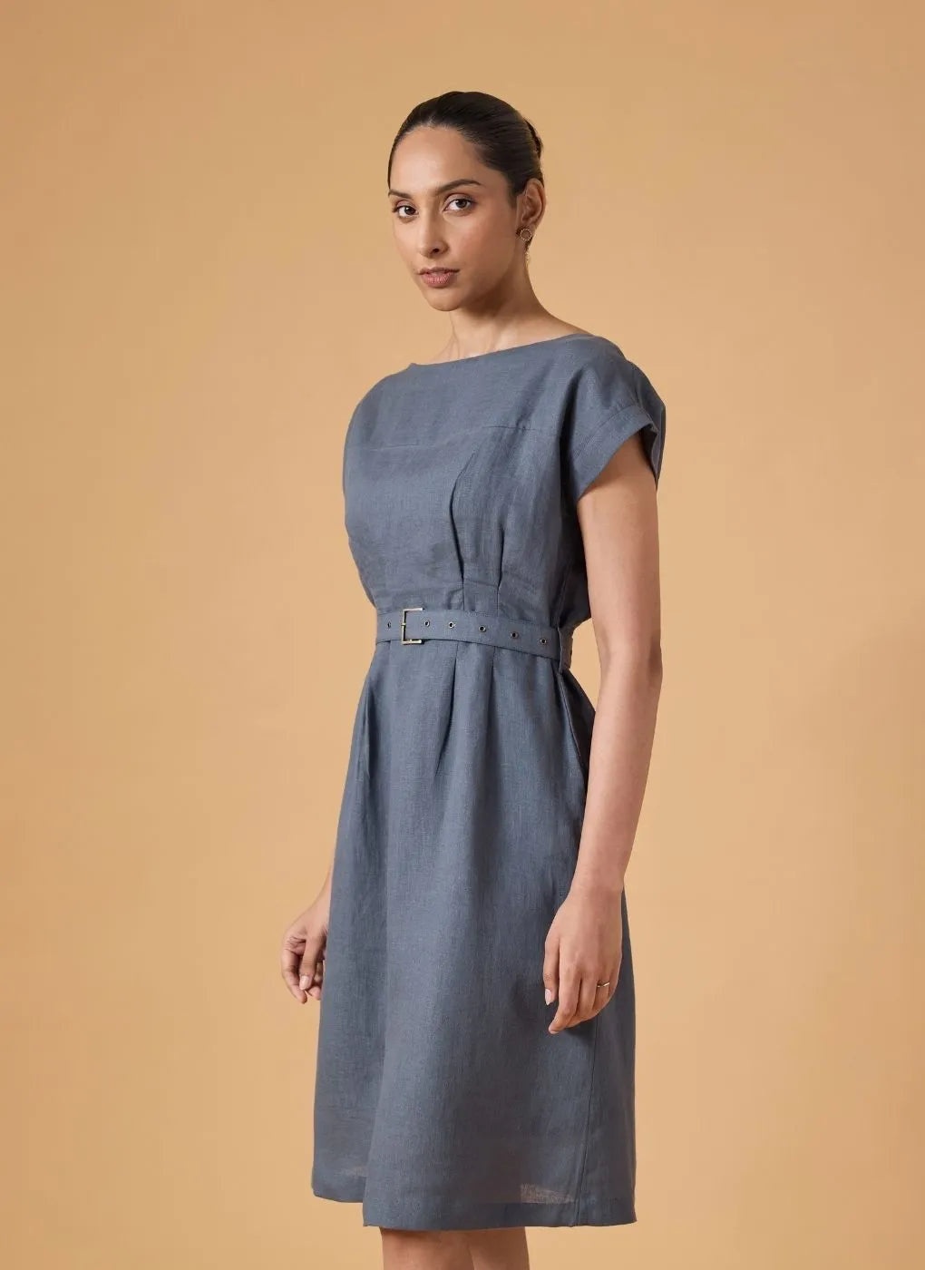 Quiet Shape Dress - Slate Blue
