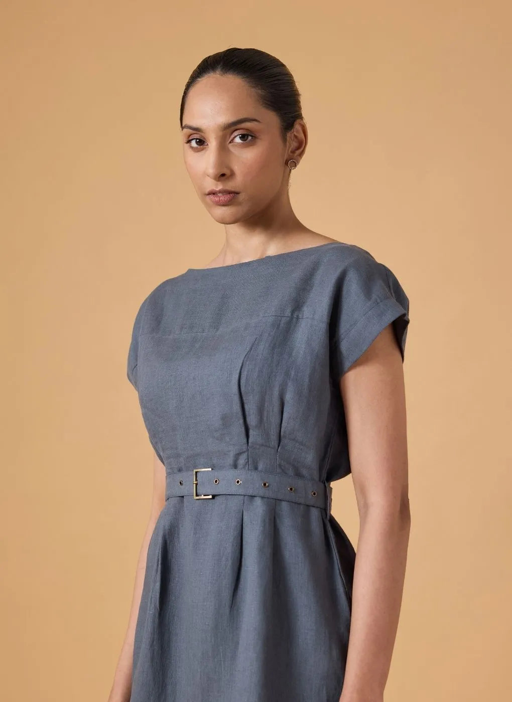 Quiet Shape Dress - Slate Blue