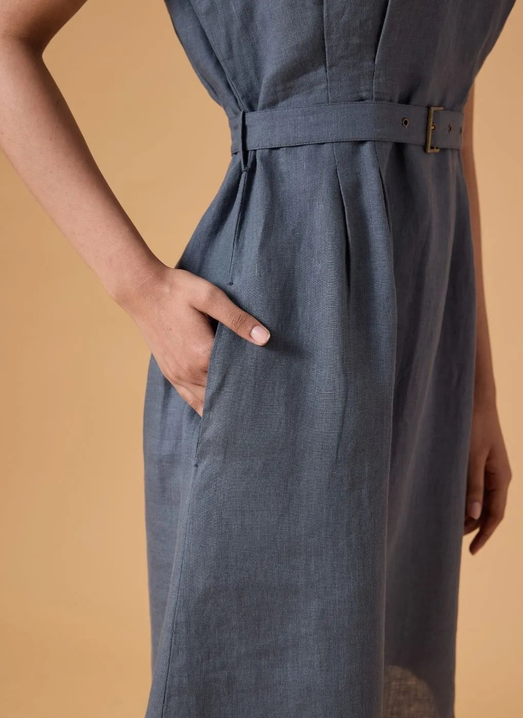 Quiet Shape Dress - Slate Blue