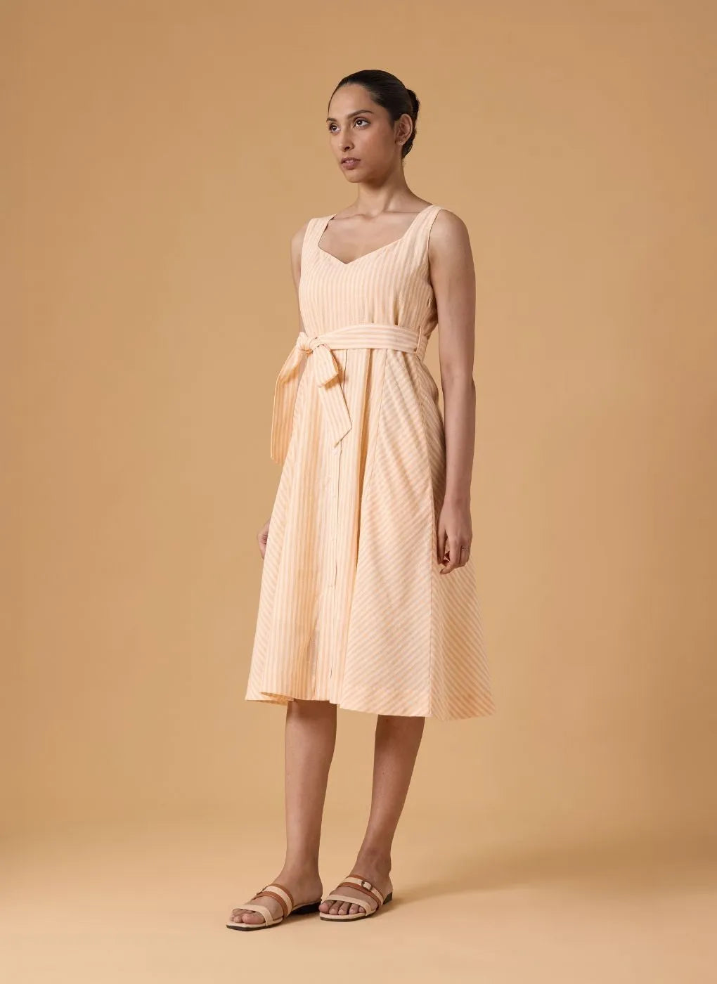 Tide Line Dress - Apricot Mist