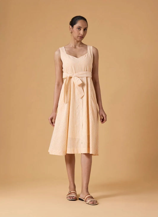 Tide Line Dress - Apricot Mist