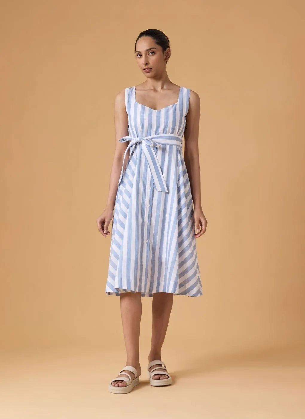 Tide Line Dress - Sky Current