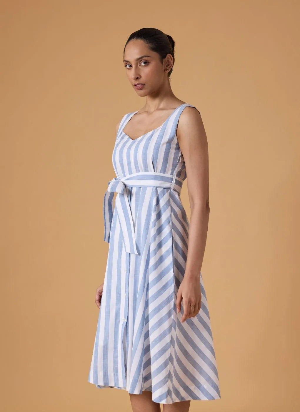 Tide Line Dress - Sky Current